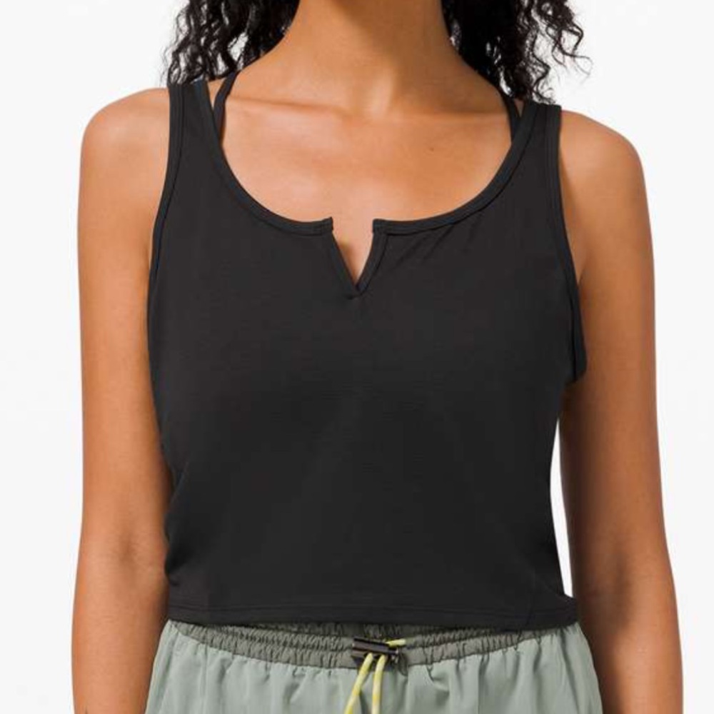 Cropped Henley Tank